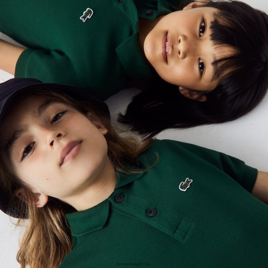 Lacoste Petit piqué polo met normale pasvorm kinderen groen 132 44H04V3133