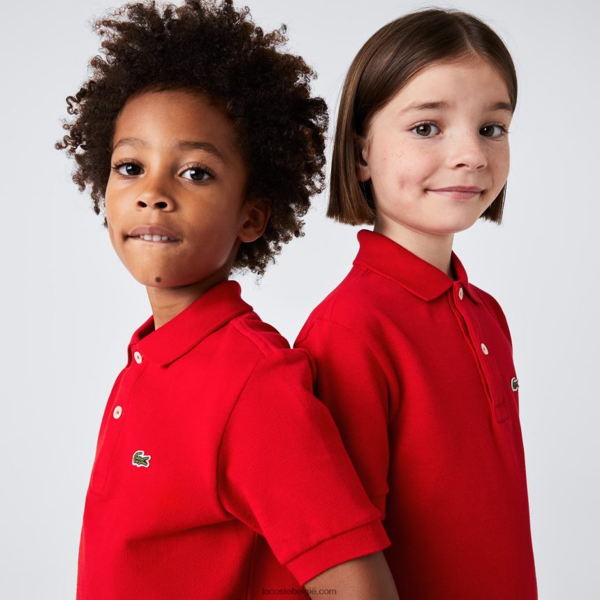 Lacoste Petit piqué polo met normale pasvorm kinderen rood 240 44H04V3135